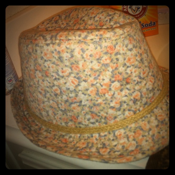 Floral Fedora hat