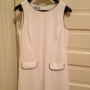 White and Black Trim jacqueline ferrar Dress
