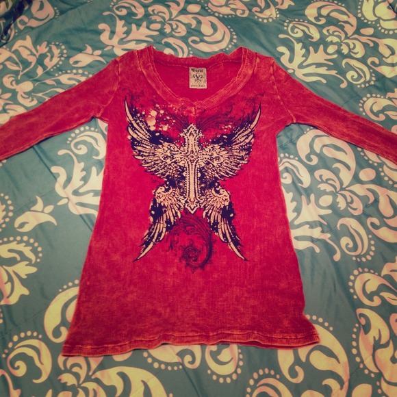 NWOT Vocal Red Cross Shirt