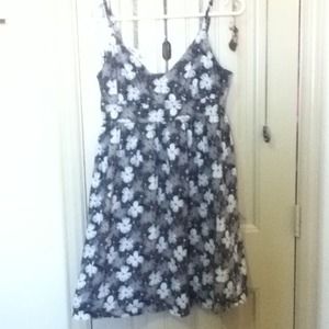 black & white floral dress