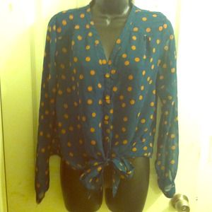 Green pockidot long sleeve :)