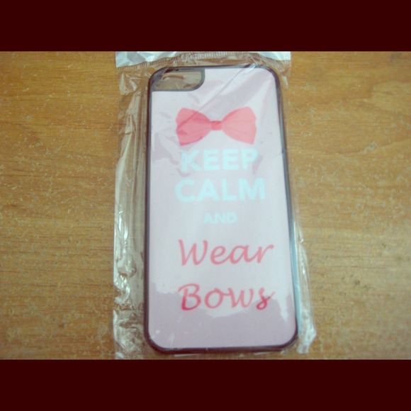 ✨Sparkling✨ iPhone 5 case - keep calm and wear bow