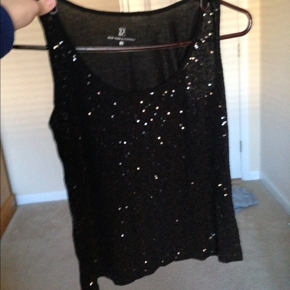 SOLD❌❌Black Sequin tank