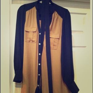 Black and Tan top with belt