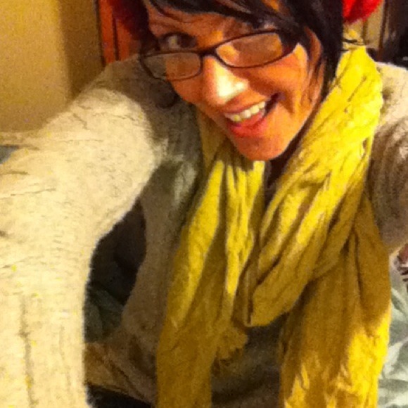 Mustard scarf Long Vintage