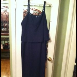 Ladies navy blue evening dress