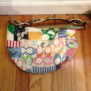 HOT Multicolored Patchwork  Coach Hobo bag🔥🔥🔥🔥