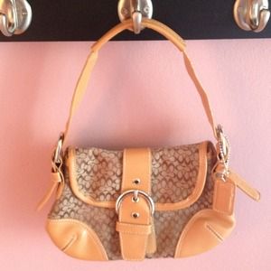 Beige Coach Handbag