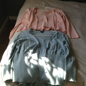 2 cardigan sets with matching shells