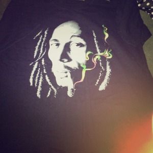 Front/back bob marley tee BUNDLED