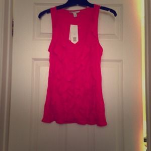 Orange Ruffled tank