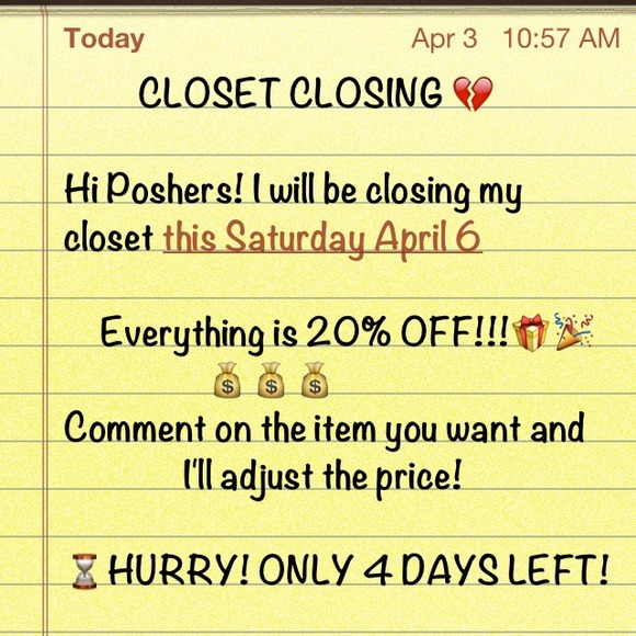 CLOSET CLOSING! - Picture 1 of 1