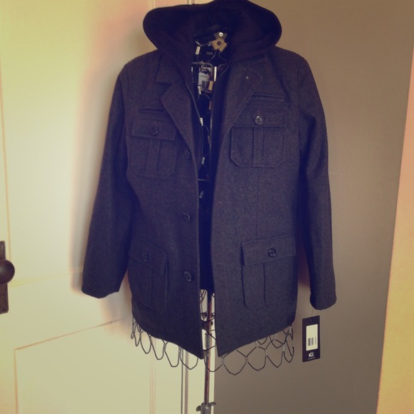 Nordstrom.....Boys flannel Hooded Coat
