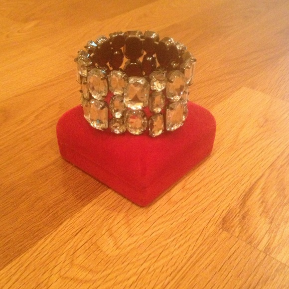 **RESERVED** Rhinestone Statement Bracelet - Picture 1 of 2