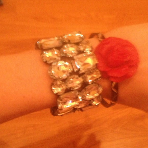 **RESERVED** Rhinestone Statement Bracelet - Picture 2 of 2