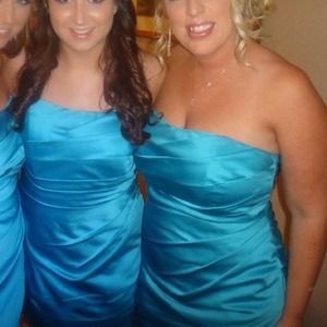 Malibu blue bridesmaid dress