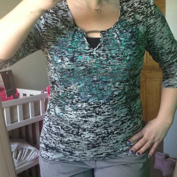 Beautiful green, black and grey shirt NWT