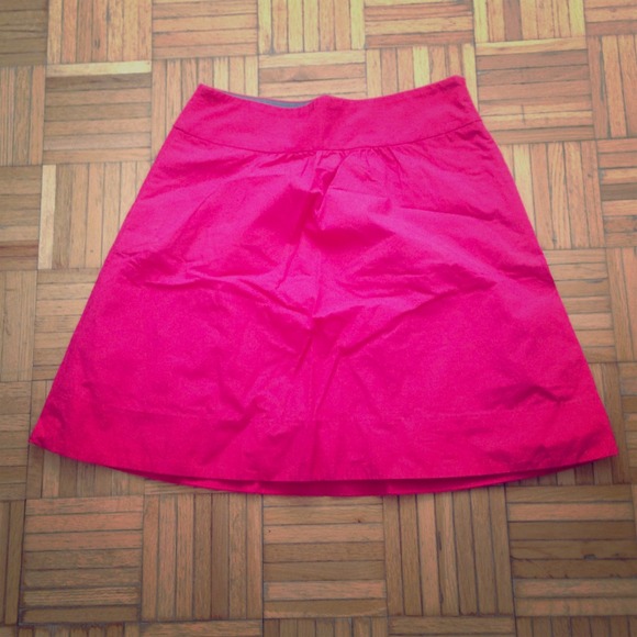 2 J crew skirts (pink and yellow)