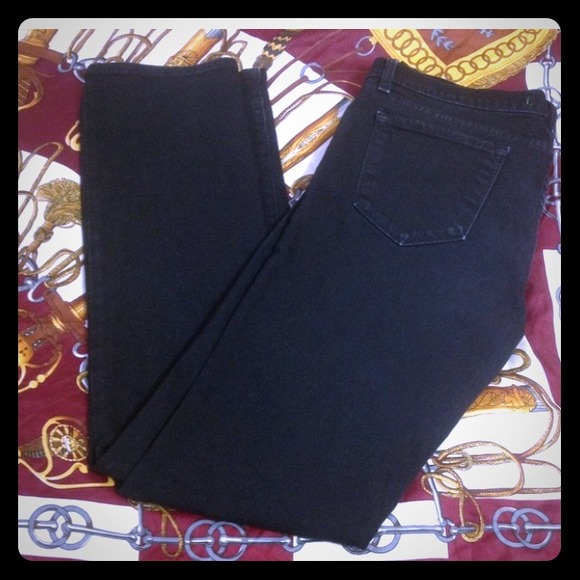 Black straight leg J Brand jeans