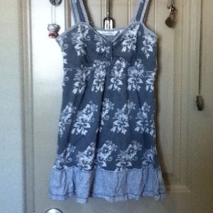 floral grey and white tank top