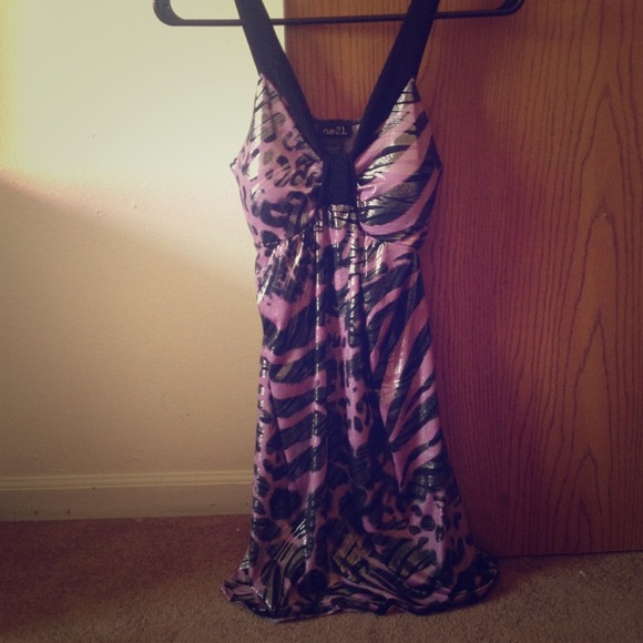 Animal print going out dress