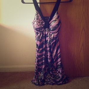 Animal print going out dress