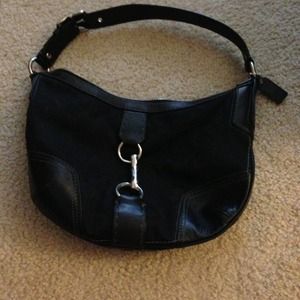 Coach medium black bucket handbag