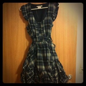 Plaid bubble dress
