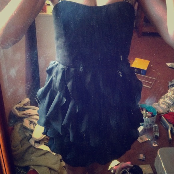 Lauren Conrad Black Ruffle Party dress!