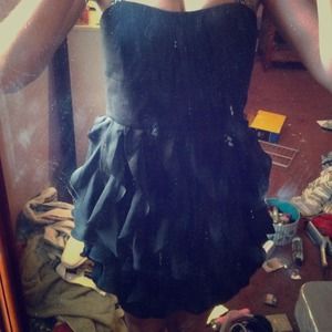 Lauren Conrad Black Ruffle Party dress!