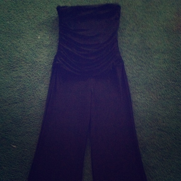 Black dressy long romper