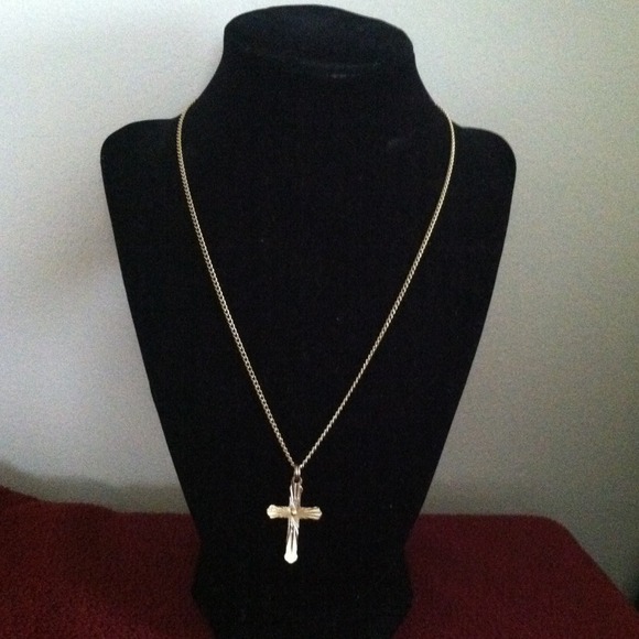 Gold cross necklace