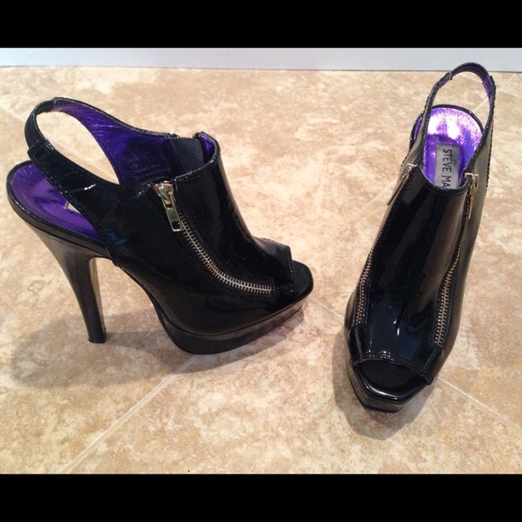Steve Madden black leather pumps - Picture 2 of 4