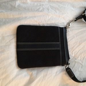 authentic black cross body Coach bag