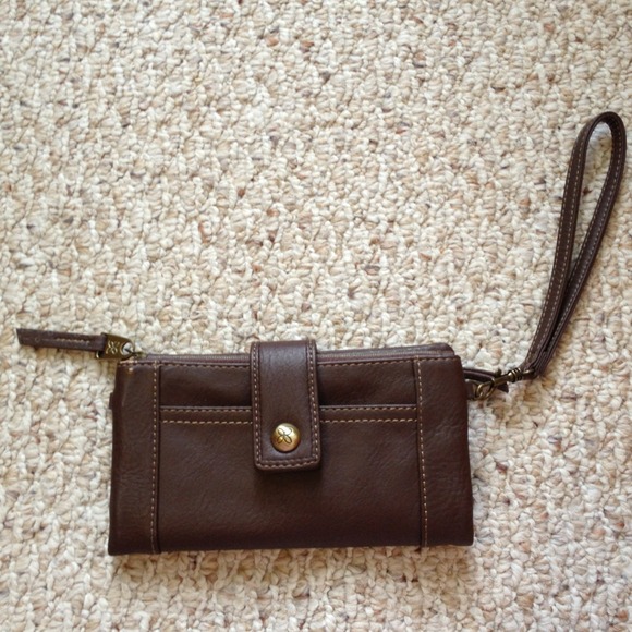 Relic leather wristlet