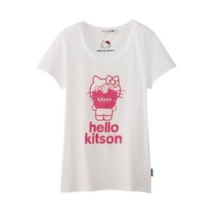 Hello kitty pretty white with pink print short