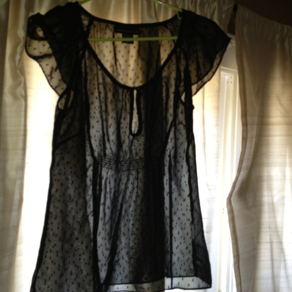 SOLD See-thru polkadot blouse