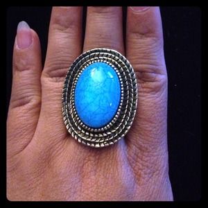 Statement Ring with Turquoise stone