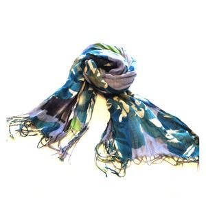 Cute blues/greens floral scarf