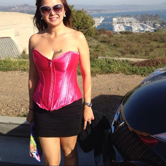 Hot pink corset:)