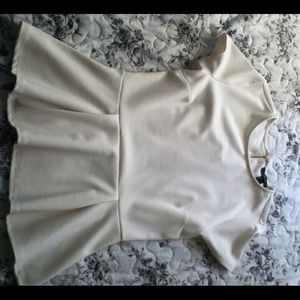 Cream color peplum top