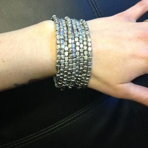 Silver metal bracelet