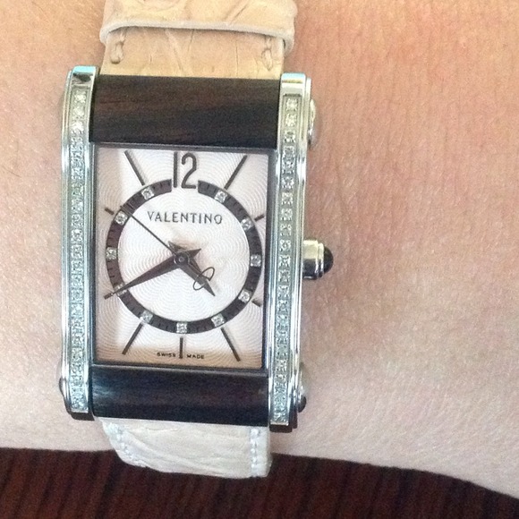 Valentino Ebony Diamond Watch,excellent condition