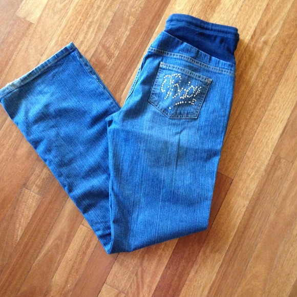 Maternity bling jeans