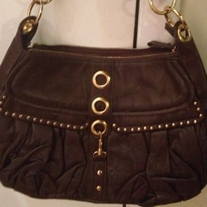 Bebe - genuine leather brown shoulder bag
