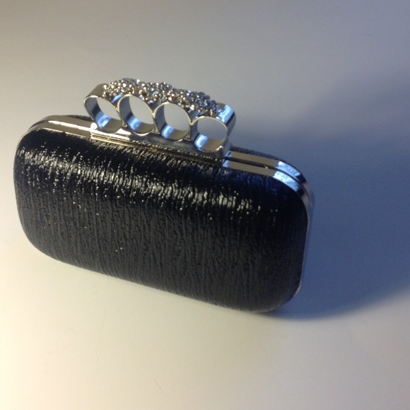 Onyx metallic "red carpet" clutch