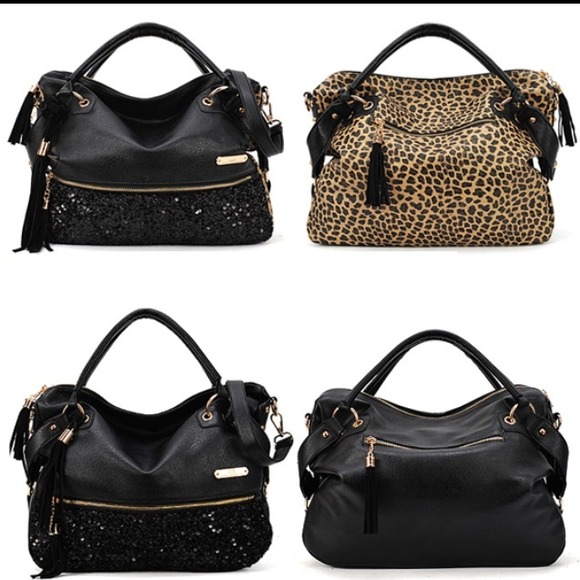 ✨SOLD✨Brand new leopard and sequin purse