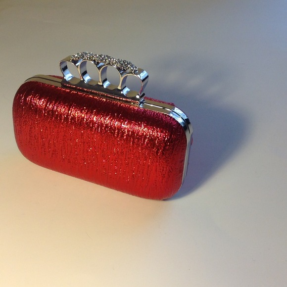 Crimson metallic "Red Carpet" Clutch