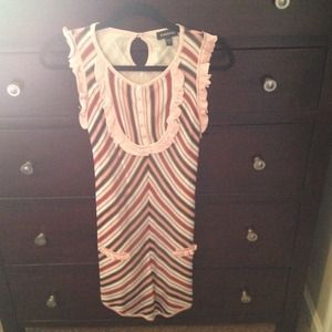 Bebe chevron print a-line mini dress. Size small
