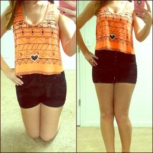 HIGH WAISTED BLACK SHORTS